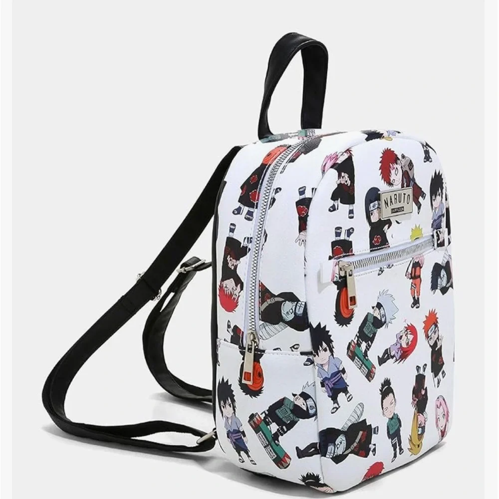 Naruto mini backpack - white Chini character vegan leather